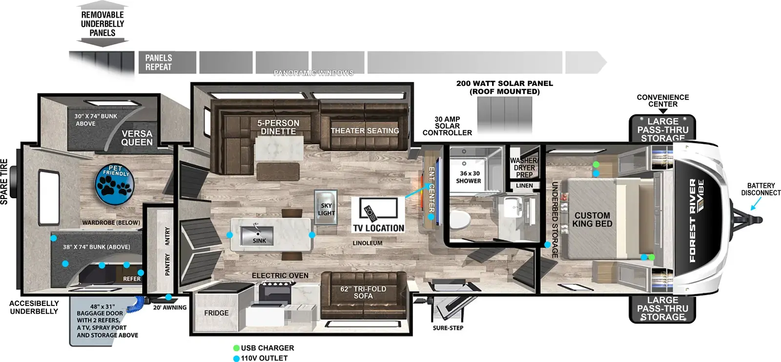 Vibe 3400BH Floorplan